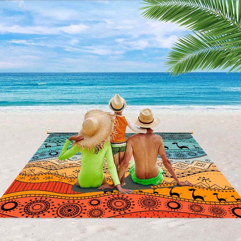 Kids Outdoor Mat Waterproof - 대형 비치 담요, 방수 모래 방지