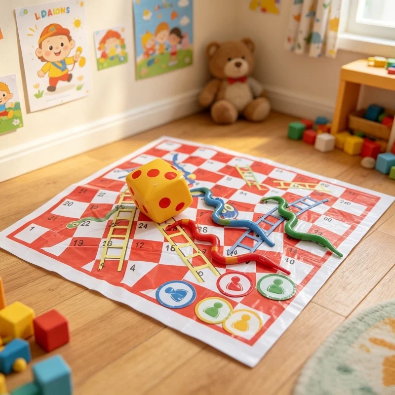Kids Outdoor Mat Waterproof - 방수 뱀 사다리 게임 매트 어린이를위한