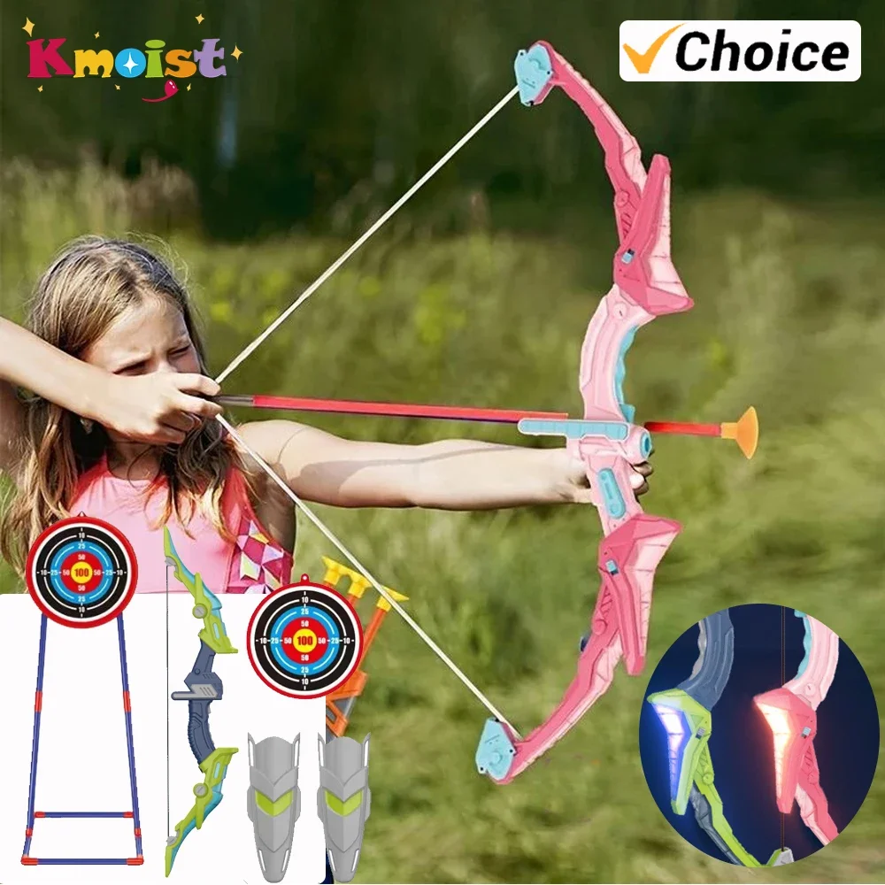 Kids Outdoor Archery Set - 활과 화살 세트 조명 양궁 장난감