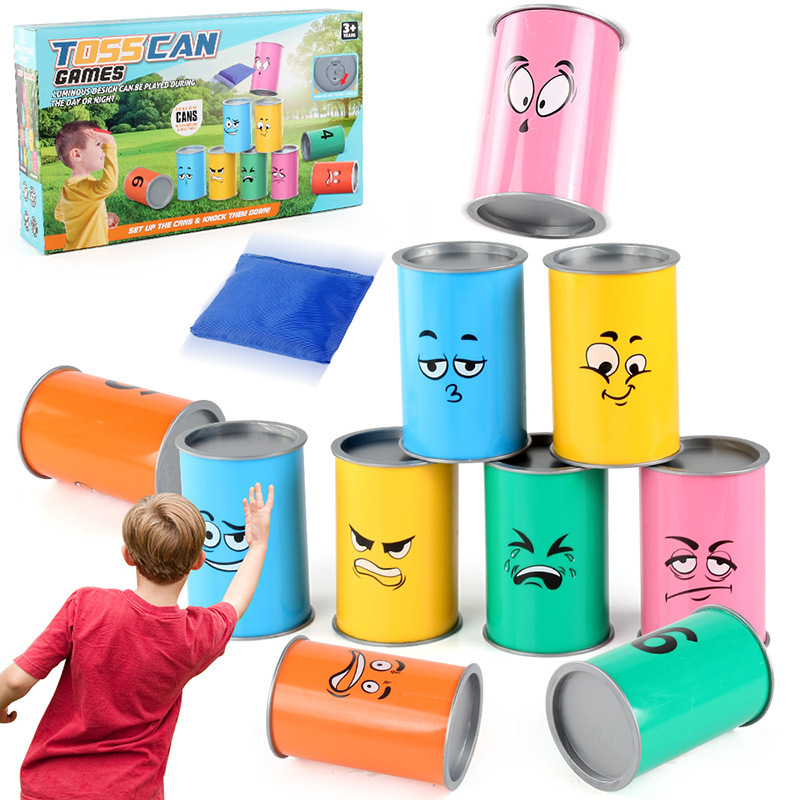 Kids Indoor Outdoor Games - 어린이 캔 던지기 게임 세트 실내