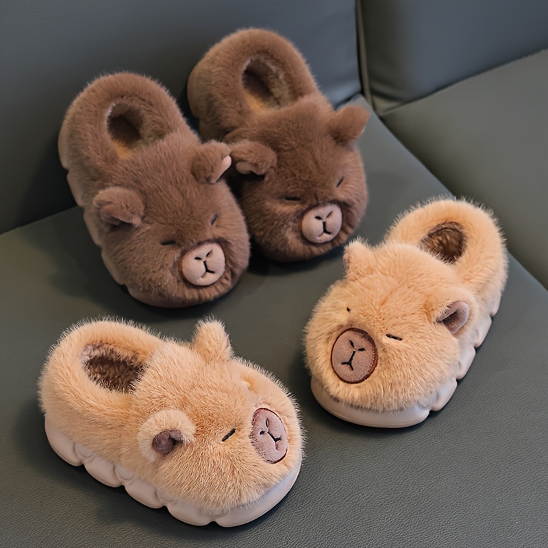 Kids Indoor Outdoor Slippers - 아동용 겨울 따뜻한 면 슬리퍼 귀여운