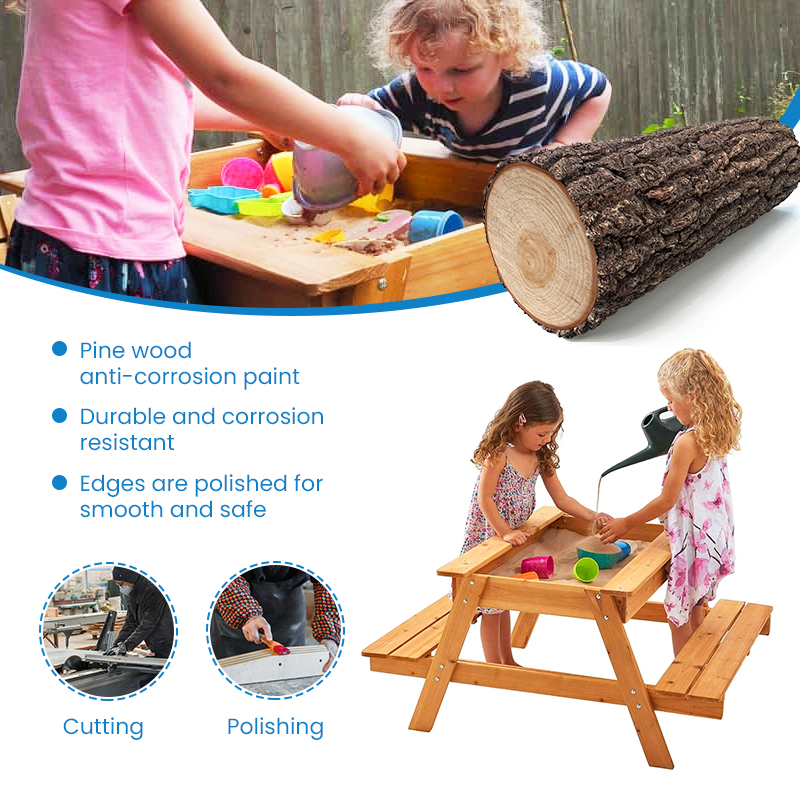 몬테소리 유치원 야외용 나무 물놀이 테이블 세트 (숲속 - Kids Outdoor Mud Table 리뷰 및 가격