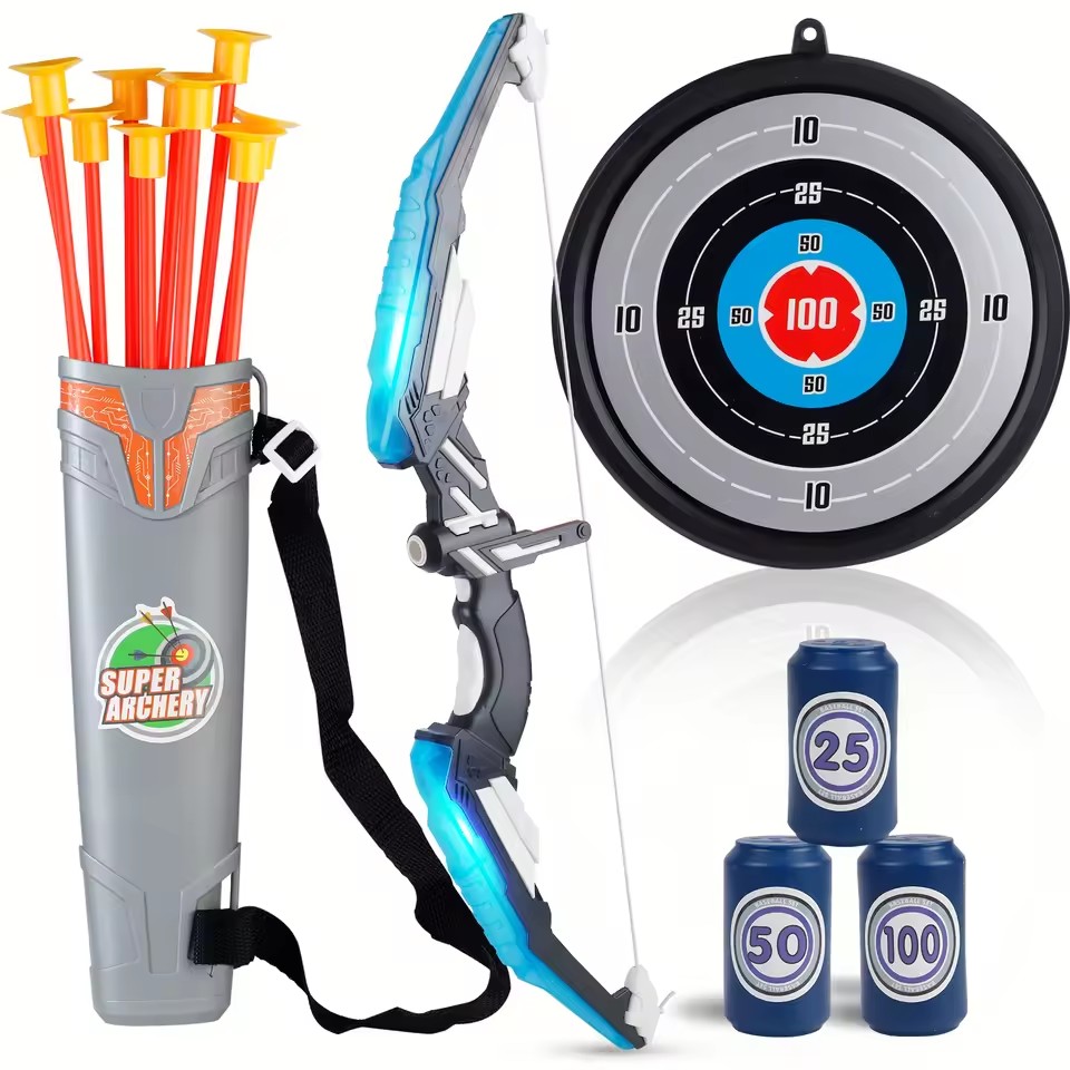 어린이 LED 양궁 장난감 세트, 손과 눈의 조정 훈련 - Kids Outdoor Archery Set 리뷰 및 가격