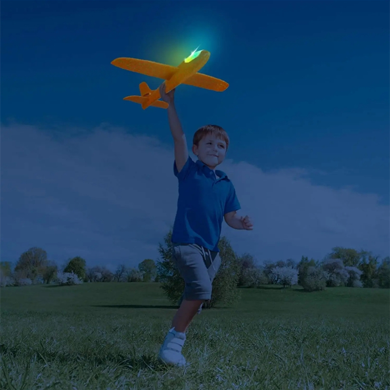 전기 거품 비행기 글라이더 손 던지기 비행기 LED 빛 - Kids Outdoor Playset 리뷰 및 가격