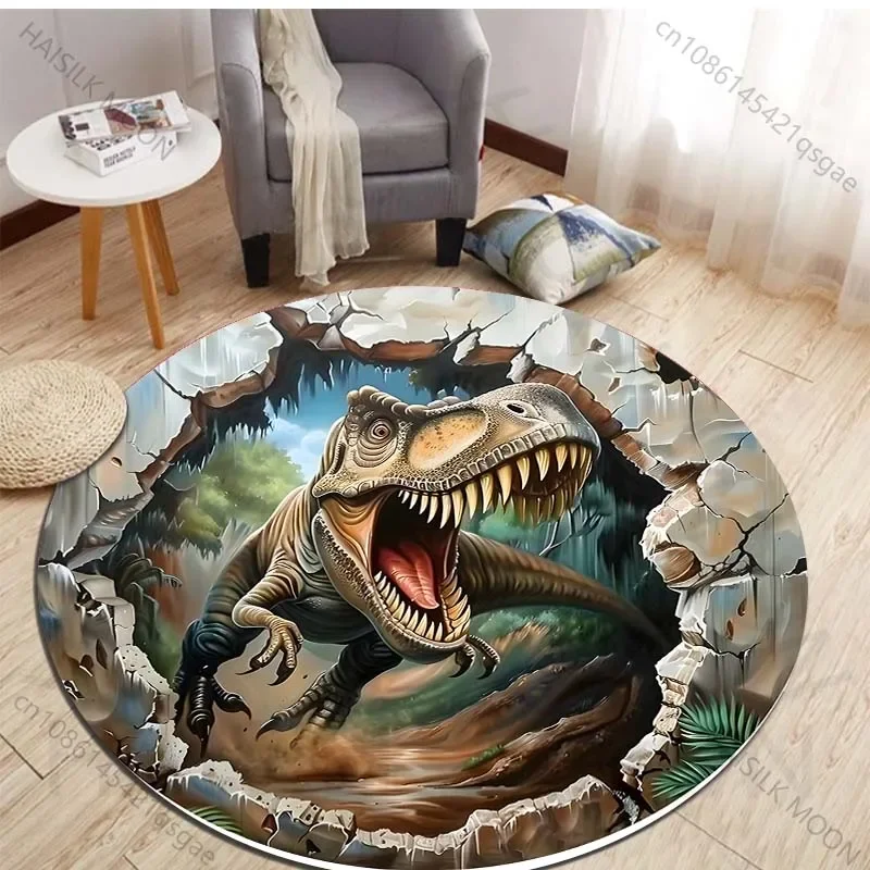 HD 3D 공룡 프린트 원형 러그, 침실 바닥 매트,  - Kids Outdoor Mat Waterproof 리뷰 및 가격