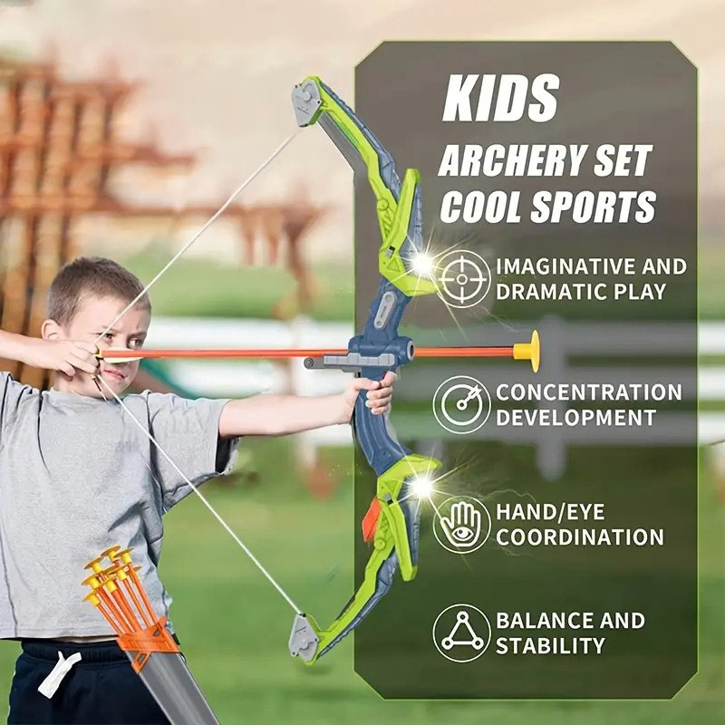 어린이 양궁 세트 활과 화살 빛나는 흡착식 타겟 야외  - Kids Outdoor Archery Set 리뷰 및 가격