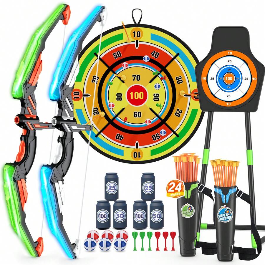 2팩 어린이용 활과 화살 세트, 29인치 대형 다트보드 - Kids Outdoor Archery Set 리뷰 및 가격