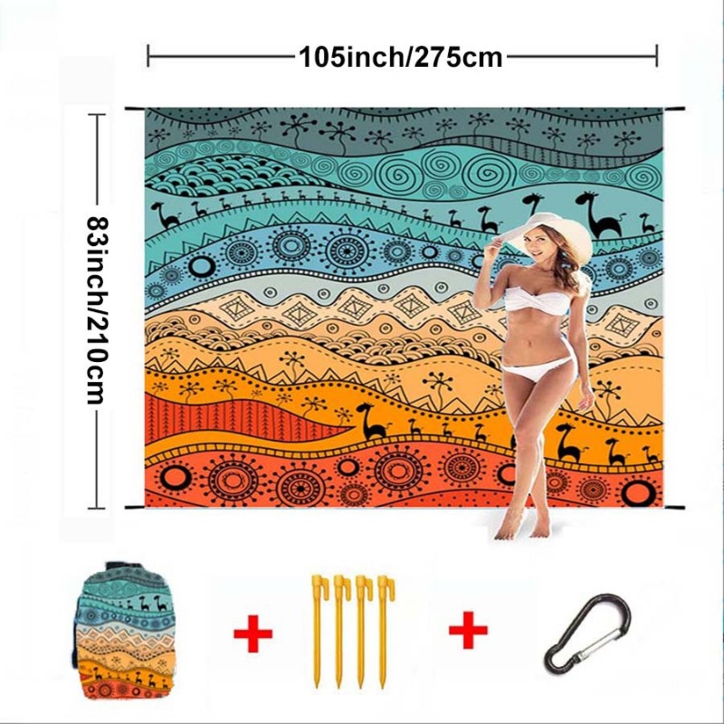 대형 비치 담요, 방수 모래 방지 비치 매트, 휴대용  - Kids Outdoor Mat Waterproof 리뷰 및 가격