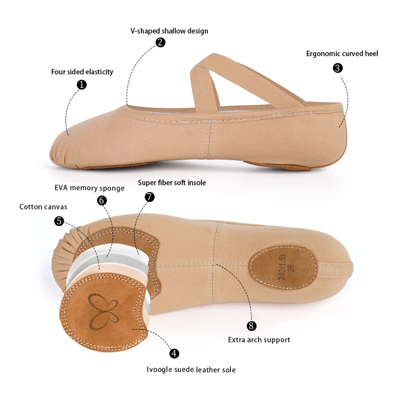 여성용 발레 스트레치 댄스 신발, 발레 슬리퍼, 발레  - Kids Indoor Outdoor Slippers 리뷰 및 가격