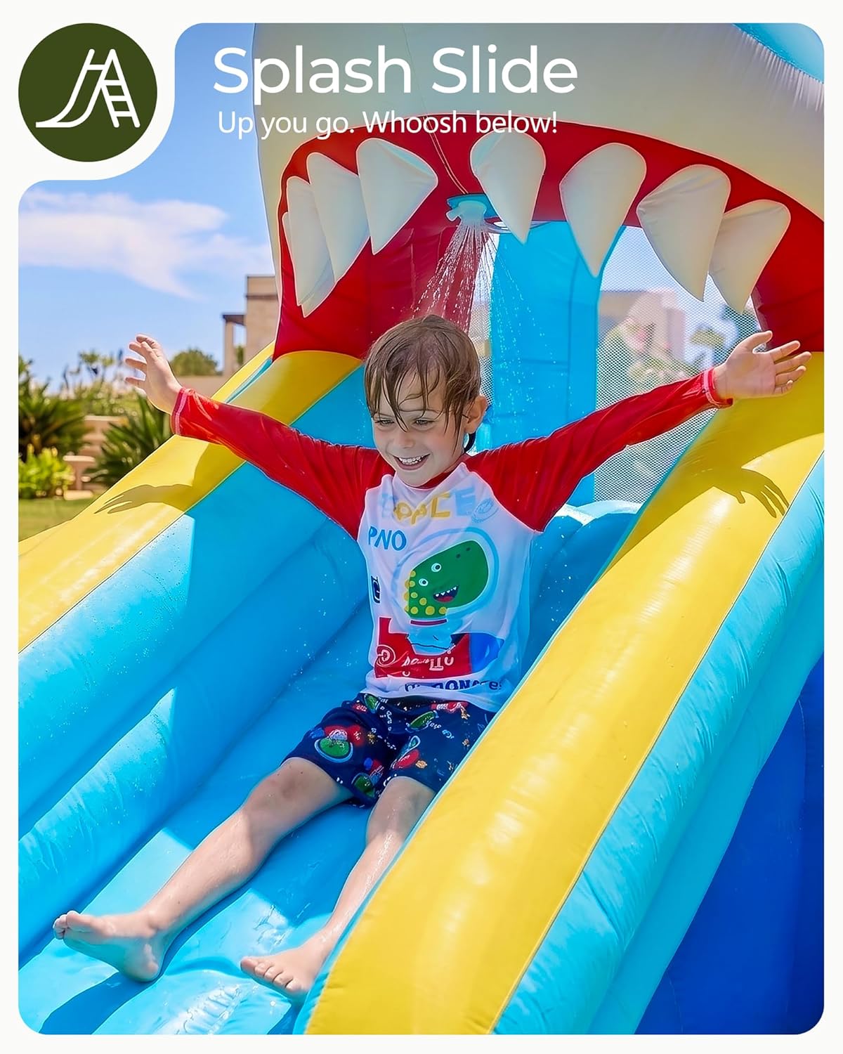 어린이용 에어바운스 워터슬라이드 (3~10세용, 수영장 - Kids Outdoor House With Slide 리뷰 및 가격