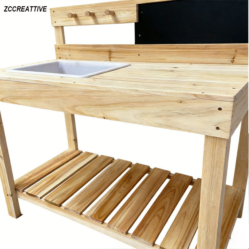 ZCCREATTIVE 어린이 나무 화분 작업대 야외 진 - Kids Outdoor Mud Table 리뷰 및 가격