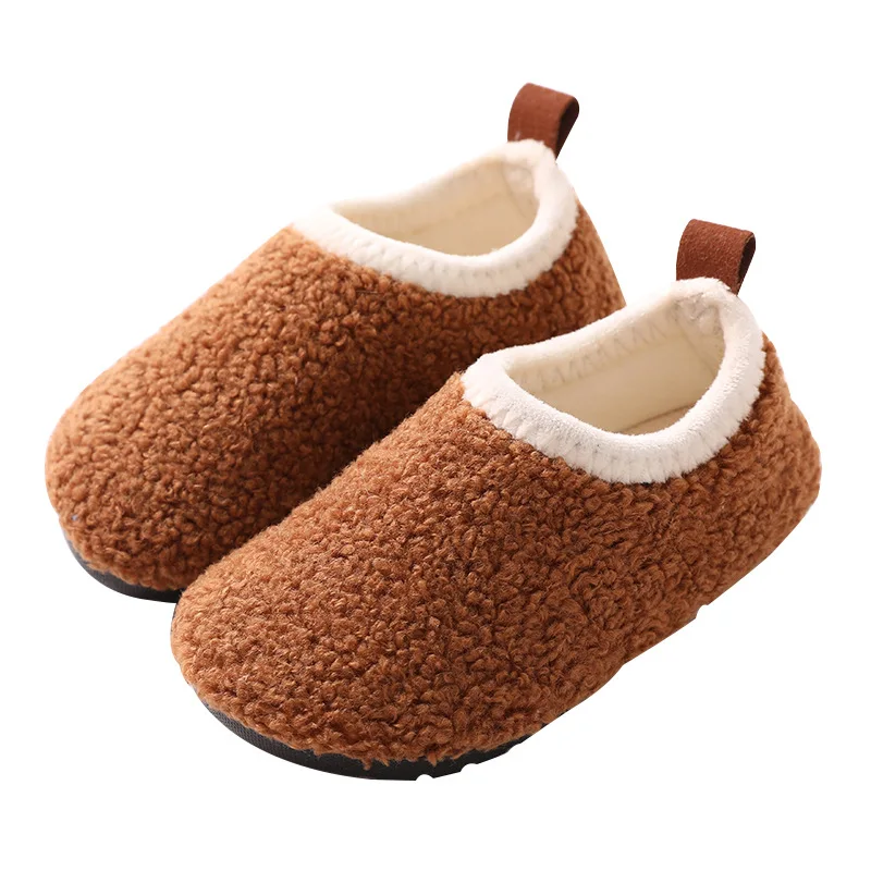 어린이 면화 슬리퍼 솔리드 따뜻한 어린이 겨울 홈 신발 - Kids Indoor Outdoor Slippers 리뷰 및 가격