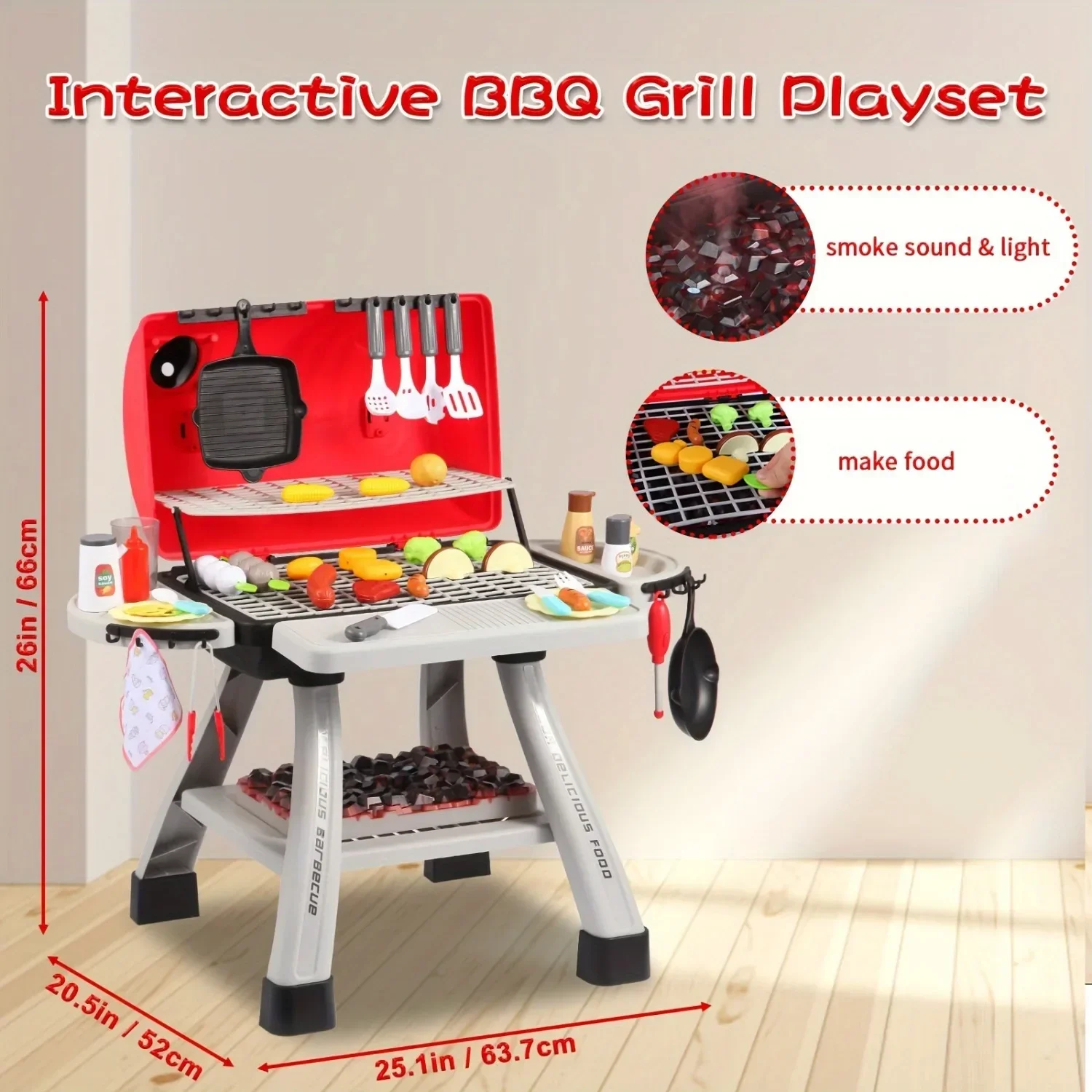바베큐 그릴 장난감 세트 어린이 바베큐 척 연기 소리  - Kids Outdoor Bbq 리뷰 및 가격