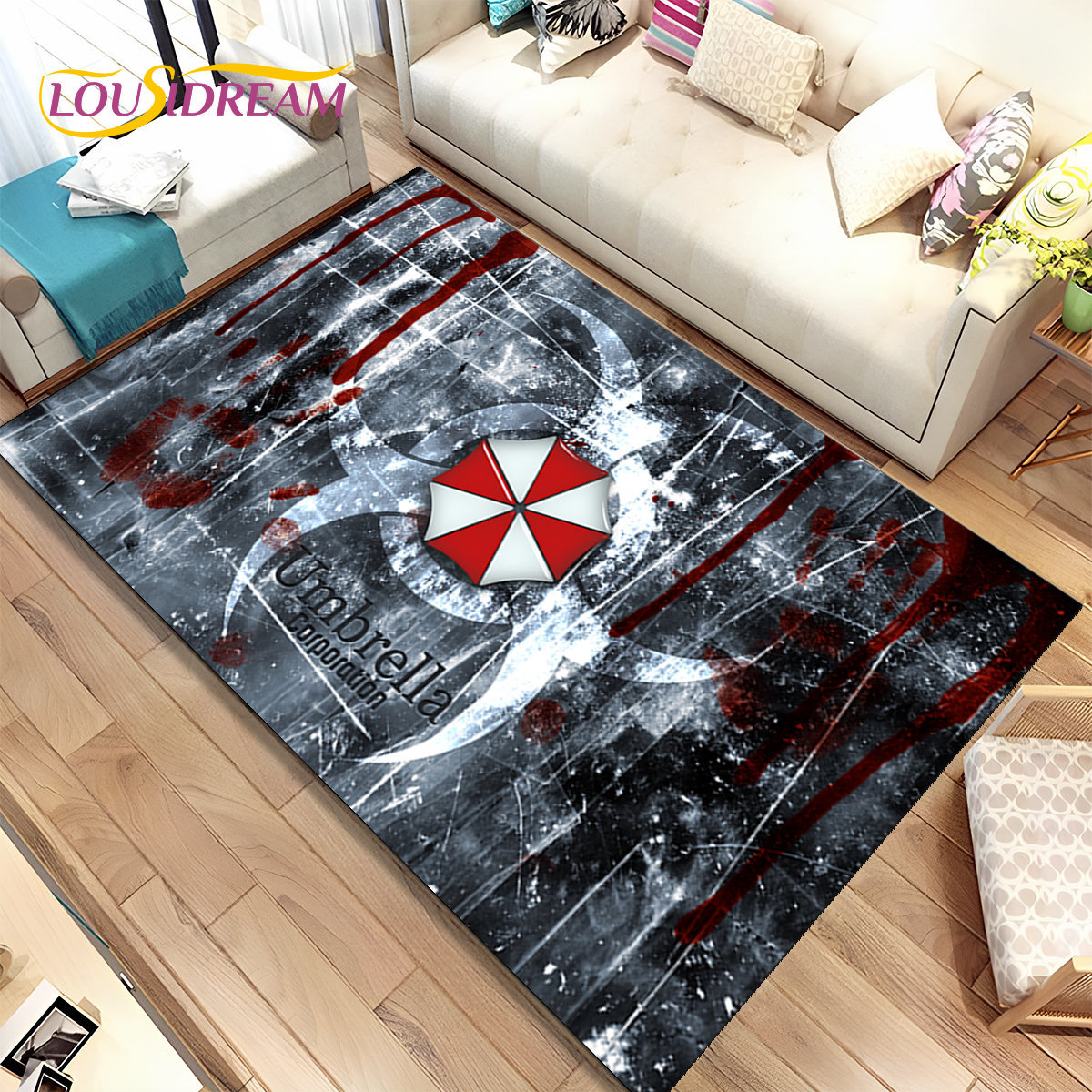 3D R-레지던트 이블 게임 게이머 지역 깔개, 거실  - Kids Outdoor Mat Waterproof 리뷰 및 가격