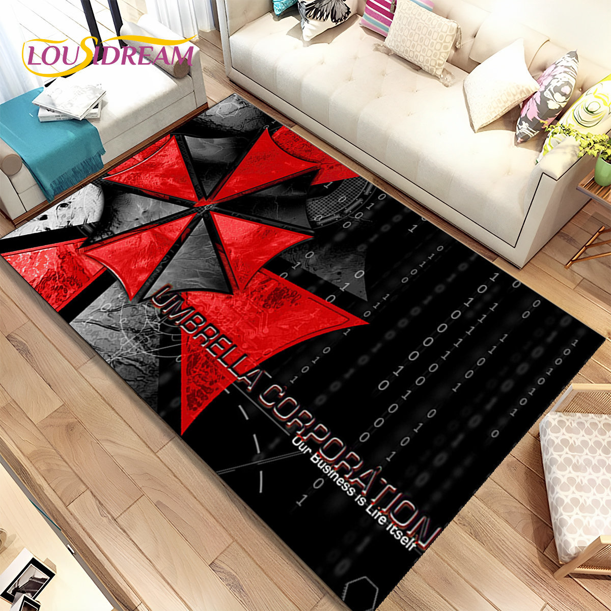 3D R-레지던트 이블 게임 게이머 지역 깔개, 거실  - Kids Outdoor Mat Waterproof 리뷰 및 가격
