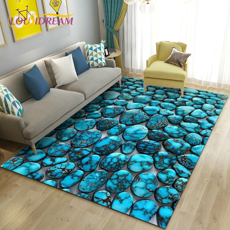 3D 다채로운 조약돌 돌 지역 깔개, 거실 침실 소파  - Kids Outdoor Mat Waterproof 리뷰 및 가격
