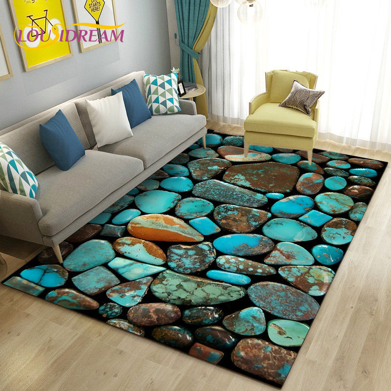 3D 다채로운 조약돌 돌 지역 깔개, 거실 침실 소파  - Kids Outdoor Mat Waterproof 리뷰 및 가격