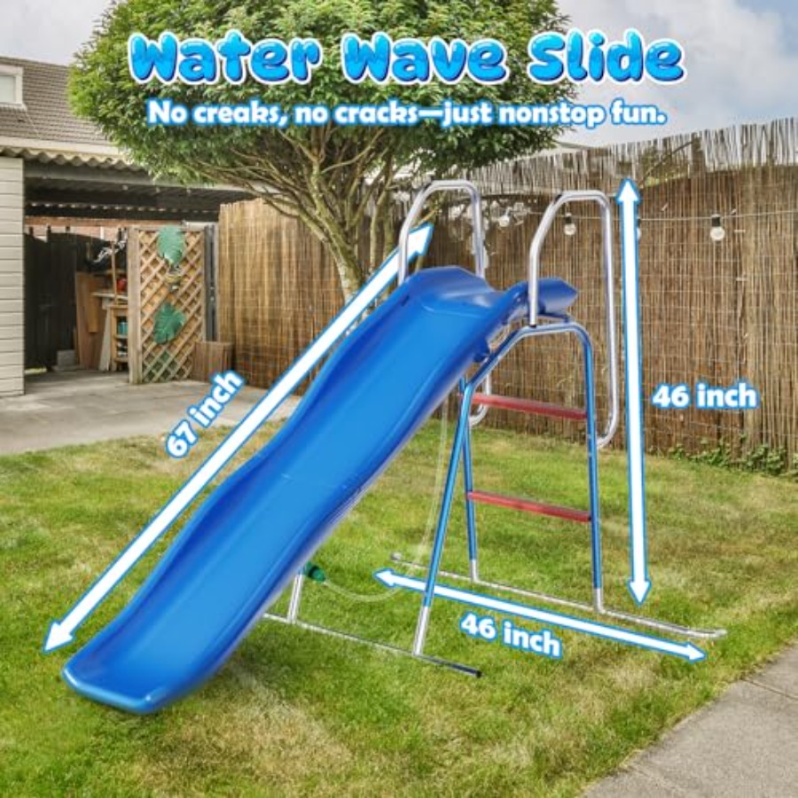 어린이용 뒷마당 물 미끄럼틀, PVC 소재, 파란색과  - Kids Outdoor Water Sprinkler 리뷰 및 가격