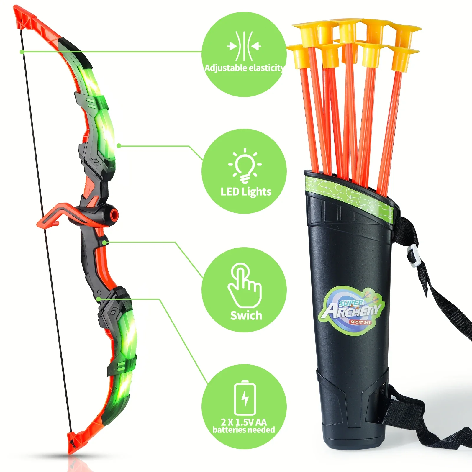 어린이 LED 양궁 장난감 세트, 손과 눈의 협응 훈련 - Kids Outdoor Archery Set 리뷰 및 가격