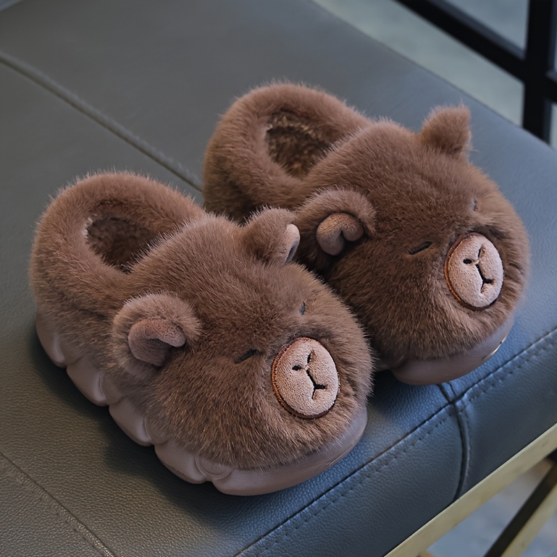 아동용 겨울 따뜻한 면 슬리퍼 귀여운 카피바라 슬립온  - Kids Indoor Outdoor Slippers 리뷰 및 가격