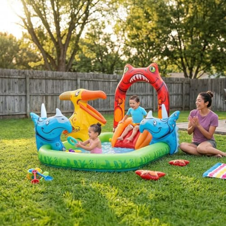 어린이용 야외 물놀이 센터, PVC 소재, 청록색, 풍 - Kids Outdoor Water Play 리뷰 및 가격