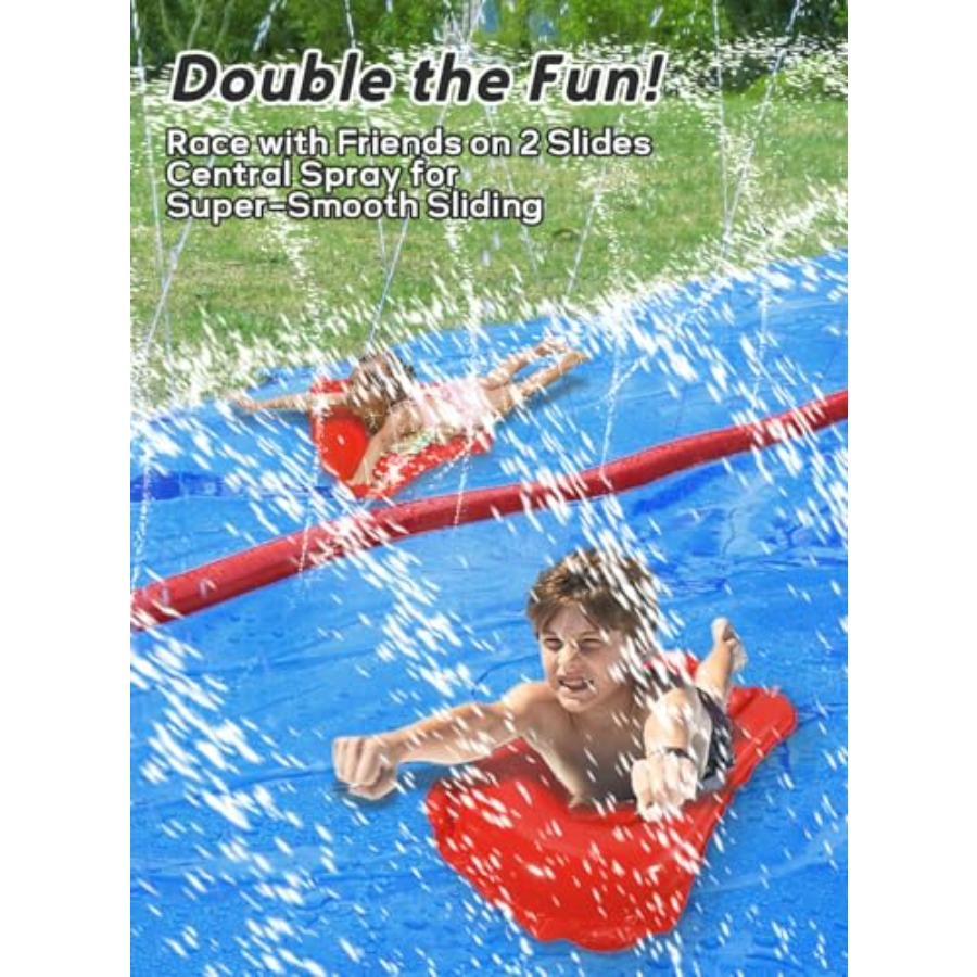 어린이와 성인을 위한 야외 마당 물 미끄럼틀, 고강도  - Kids Outdoor Water Sprinkler 리뷰 및 가격